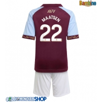 Maglie da calcio Aston Villa Ian Maatsen #22 Prima Maglia Bambino 2025-26 Manica Corta + Pantaloni corti)